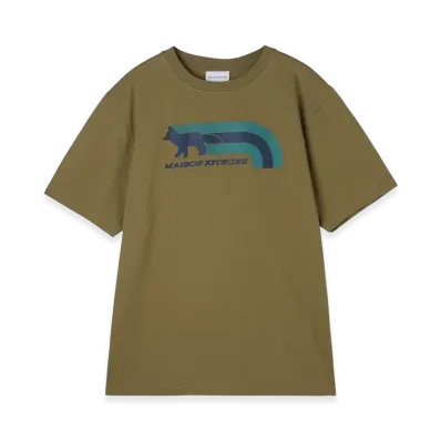 Maison Kitsune Flash Fox Comfort T-Shirt "Khaki Green"