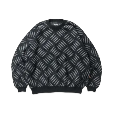 TIGHTBOOTH Checker Plate Mohair Sweater "Black"