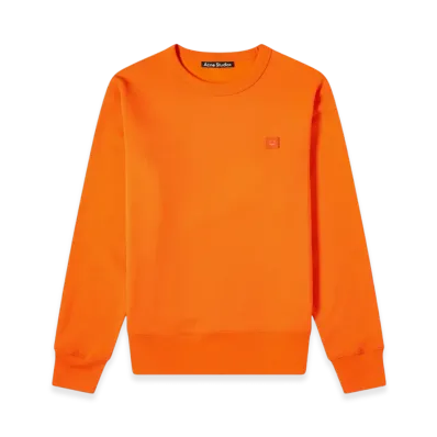 Acne Studios Fairview Face Crewneck Sweatshirt "Dark Orange"