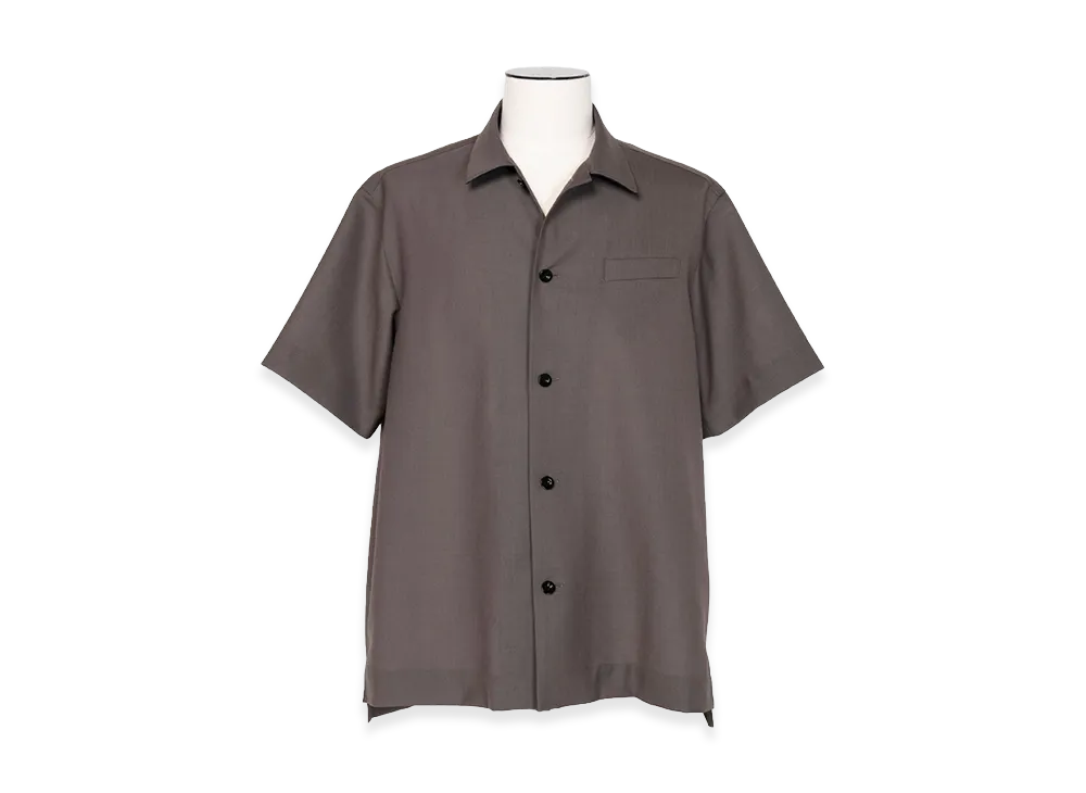 サカイ スーチング シャツ "ブラウン"