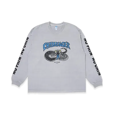 CHALLENGER L/S Pigment Snake Tee "Grey"