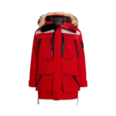 Polo Ralph Lauren Faux Fur Trimmed Water Reperant Parka "Red"