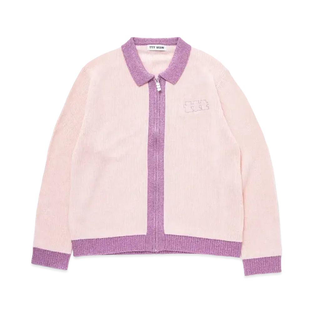 TTT MSW Lame Zip Up Cardigan "Pink"