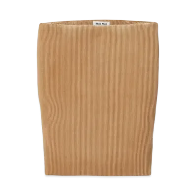 MIU MIU Women's Corduroy Skirt "Camel Brown"