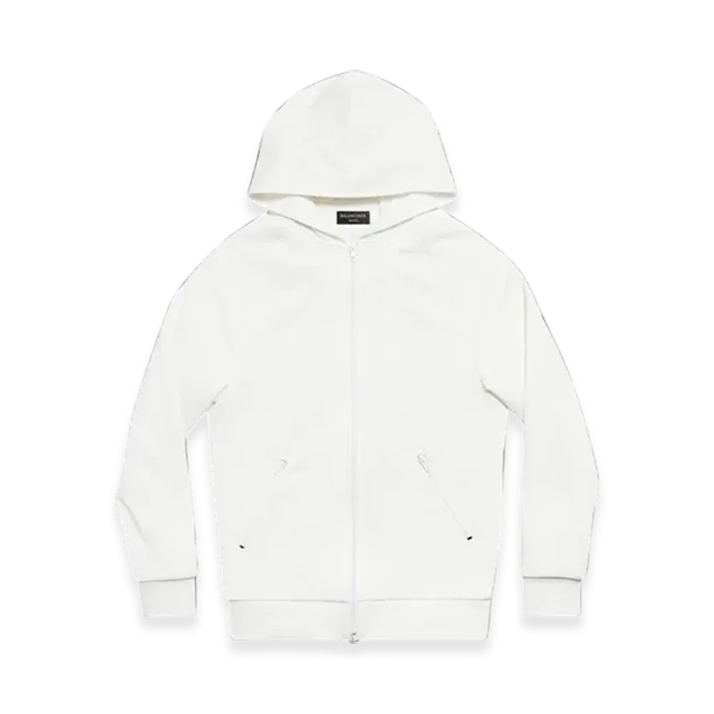 BALENCIAGA Unity Sports Icon Zip-Up Hoodie Medium Fit "White"