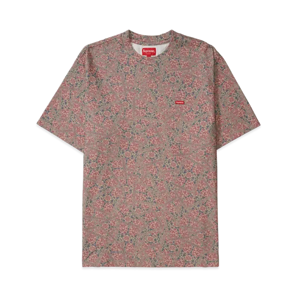 Supreme Small Box Tee "Khaki Floral Cards"(21FW)