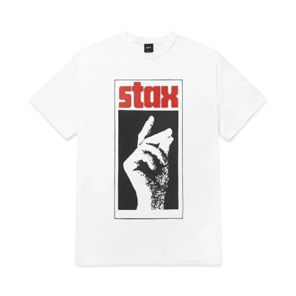 HUF x STAX RECORDS Snap Tee "White"