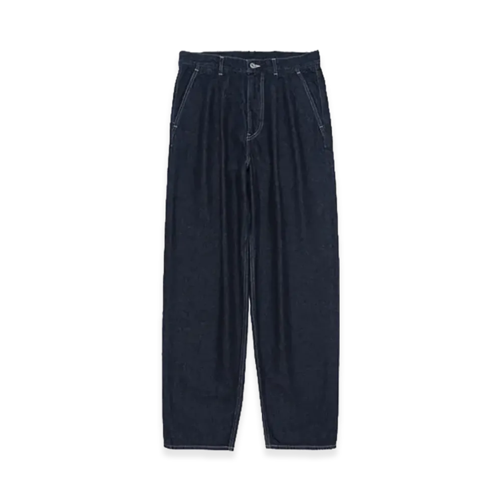 Graphpaper minus Recycled Cotton Denim Two Tuck Tapered Pants "Rinse"