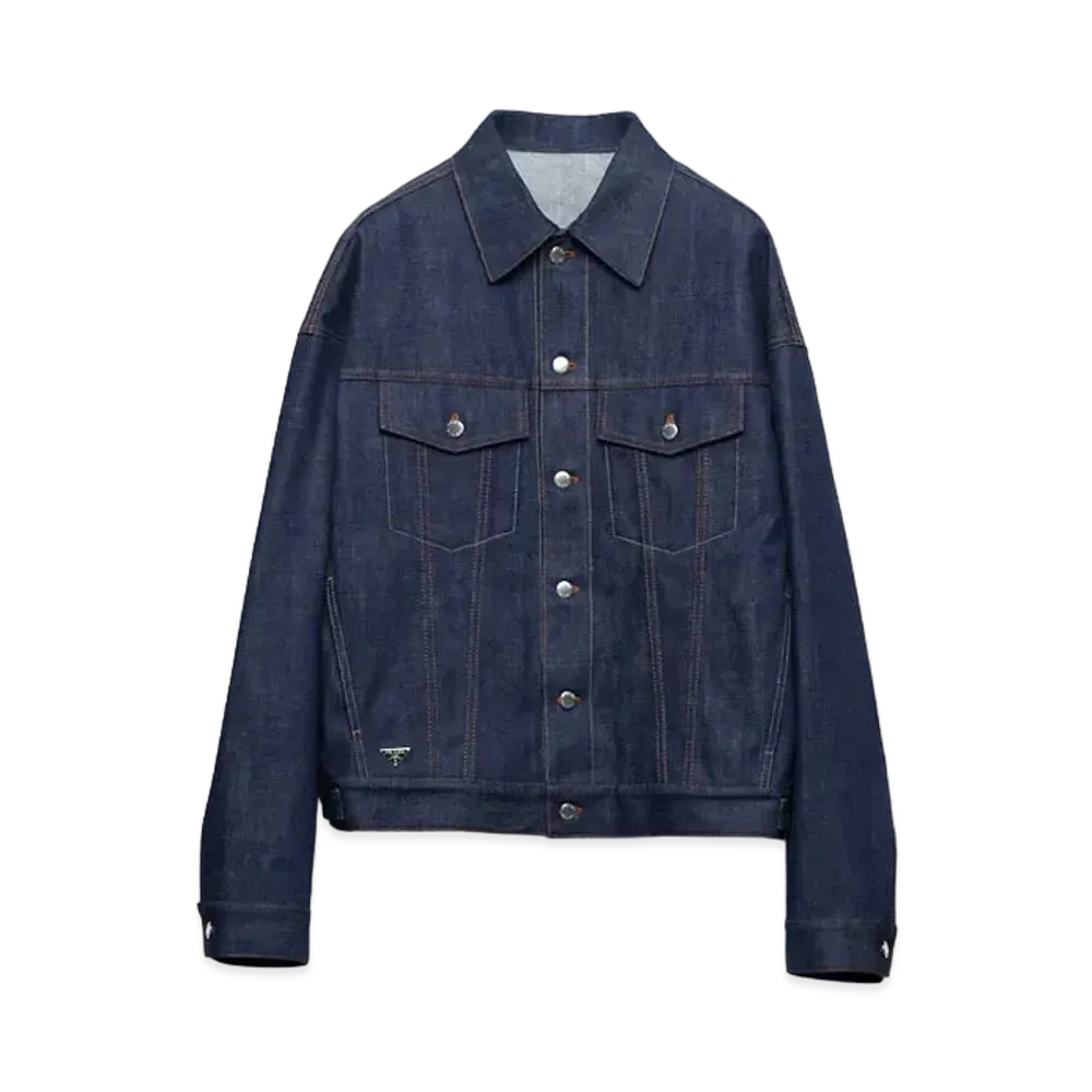 PRADA Men's Selvedge Denim Blouson "Navy"