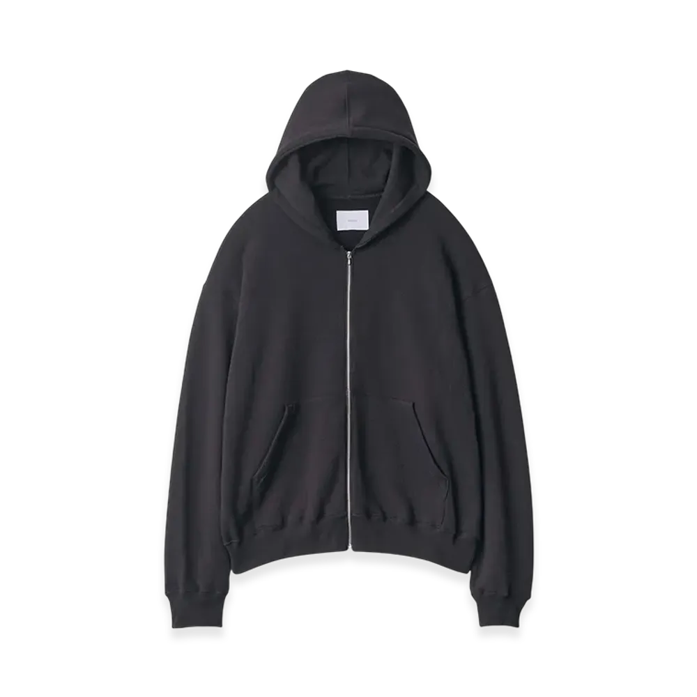 ssstein Cotton Cashmere Sweat Zip Hoody "Black"