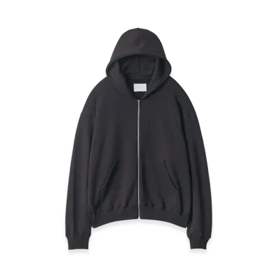 ssstein Cotton Cashmere Sweat Zip Hoody "Black"