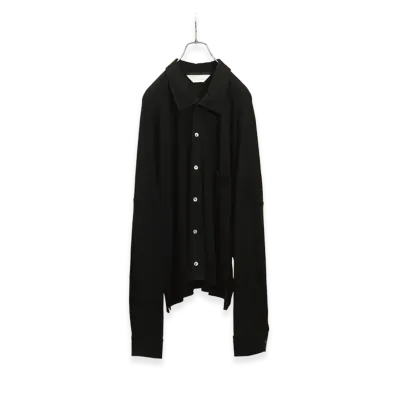 ANCELLM Cas/Sil Kimono Knit Shirt "Black"