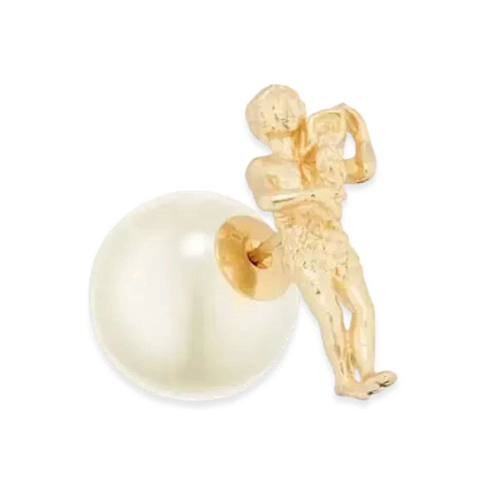 Dior Tribales Aquarius Earring Metal and a White Resin Pearl Online Exclusive "Gold"