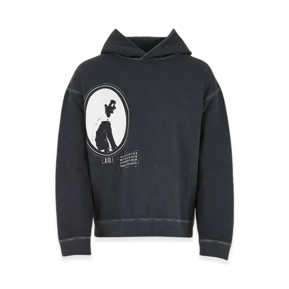 Maison Margiela Graphic Printed Hoodie "Charcoal"