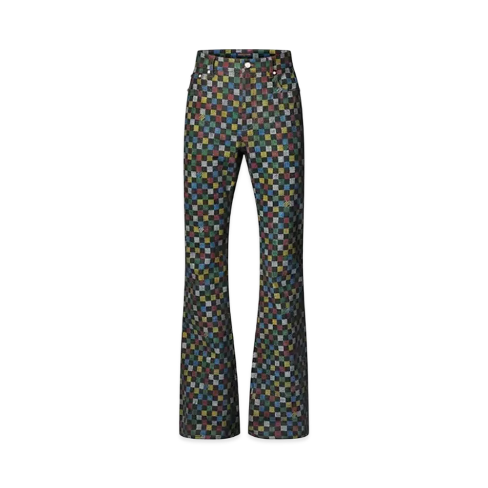 Louis Vuitton Damier Flared Denim Pants "Multicolor"