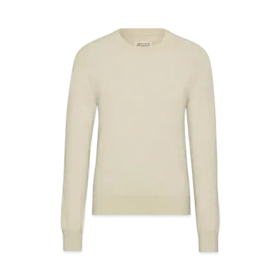 Maison Margiela Men's Elbow Patch Wool Sweater "White"