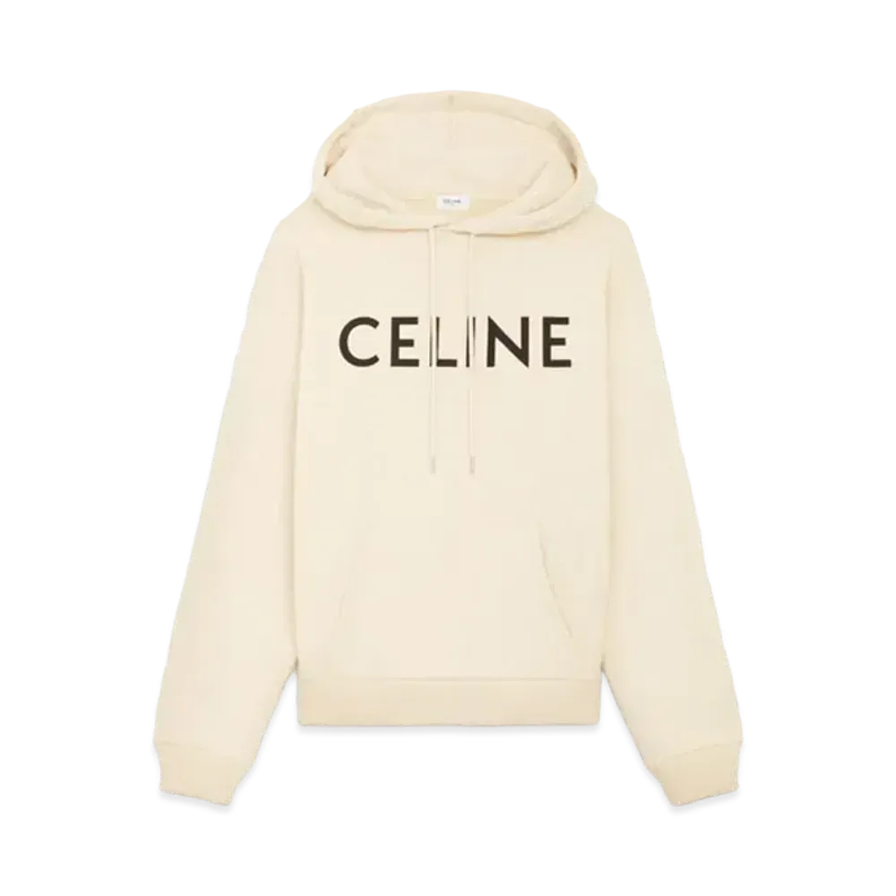 セリーヌ CELINE フーディ / コットンフリース "ジョーヌパール/ブラック" 2Y321670Q.44JB