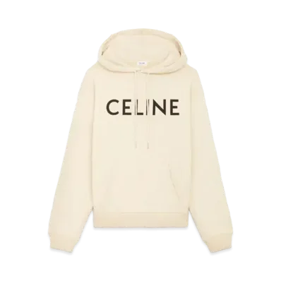 CELINE Celine Hoodie In Cotton Fleece "Jaune Pale/Black"