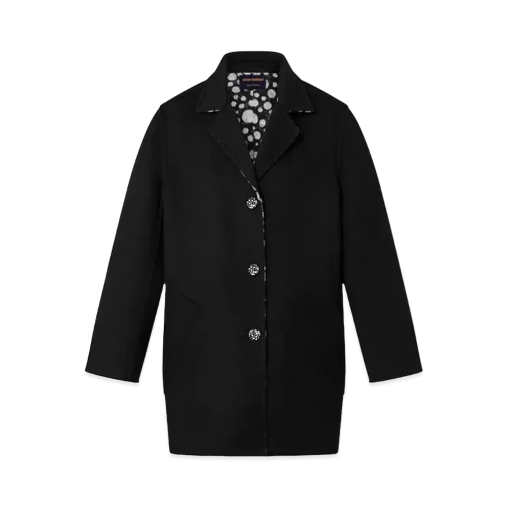 Louis Vuitton x Yayoi Kusama Reversible Infinity Dots Jacquard Coat "Noir"