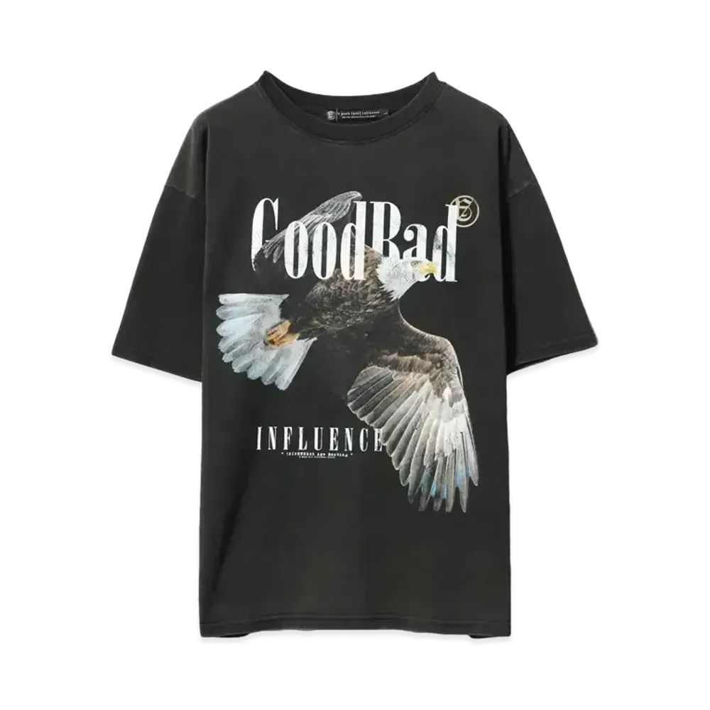 A GOOD BAD INFLUENCE Hawk T-SHIRT "BLACK"