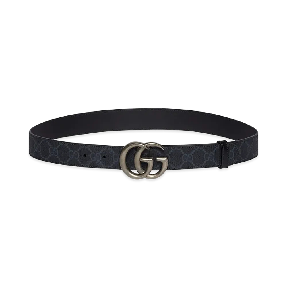 GUCCI GG Supreme Fabric Marmont Belt "Black"