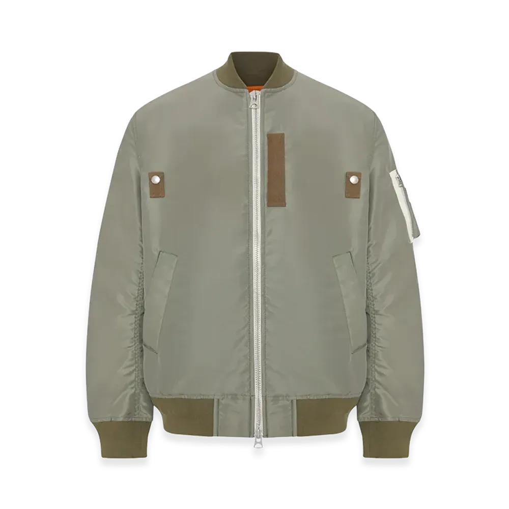 sacai Nylon Bomber Jacket with Zip "Green"