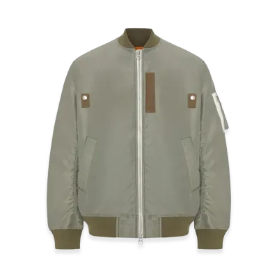 sacai Nylon Bomber Jacket with Zip "Green"