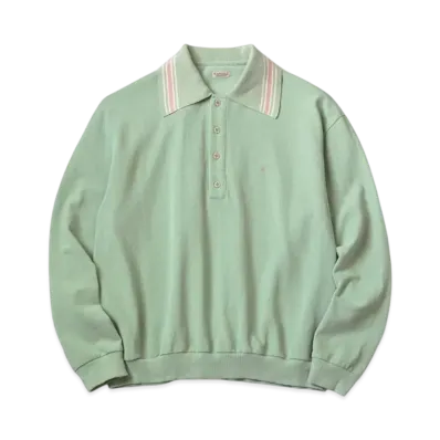KAPITAL Pique Langle Color Retro Polo "Mint"