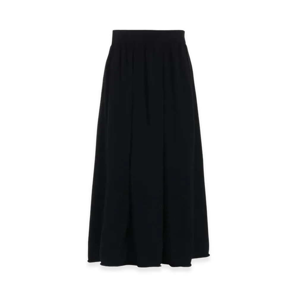 Y's Wool Knit Skirt "Black"