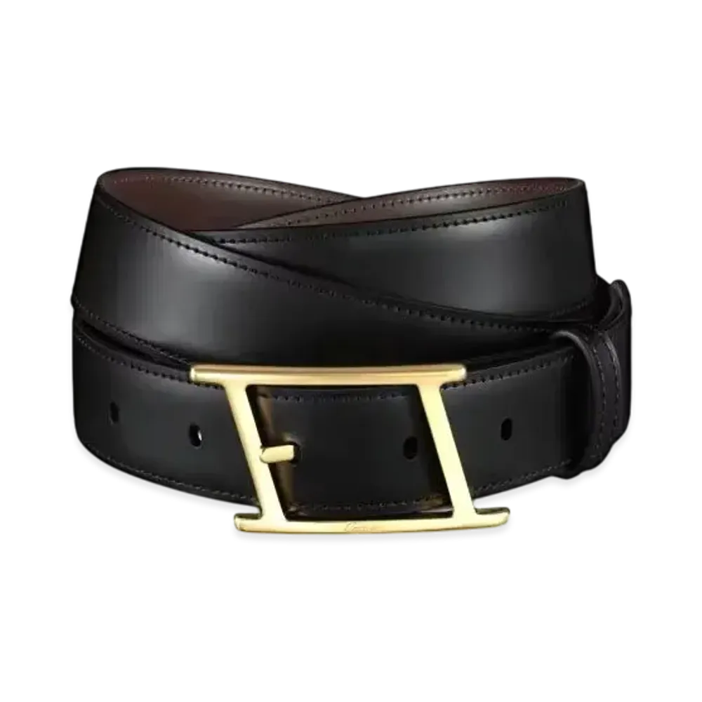 Cartier Tank Asymetrique de Cartier Belt "Black/Gold"