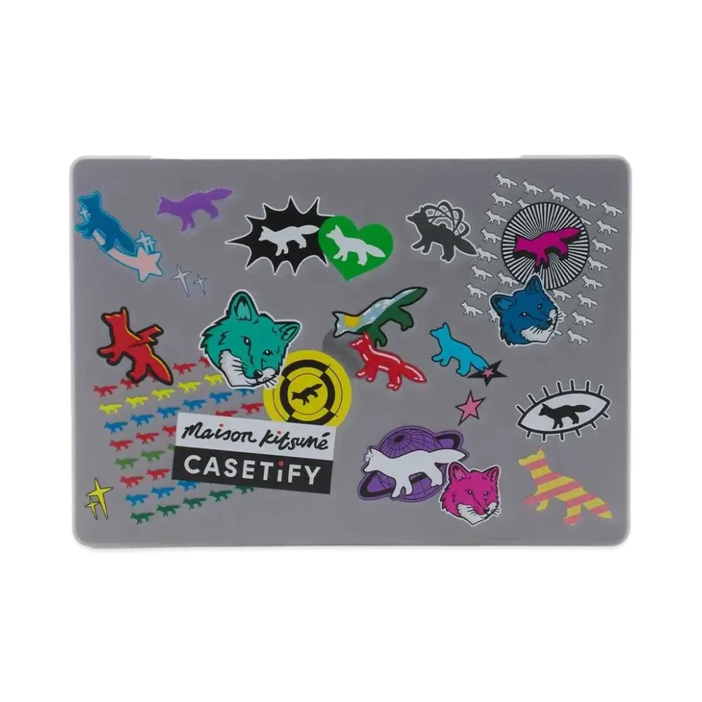 CASETIFY x MAISON KITSUNE Logo Stickers Macbook Pro 14 Case "Multi"