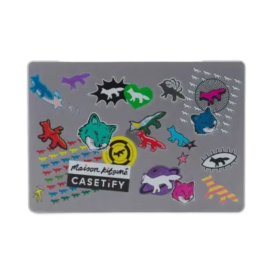 CASETIFY x MAISON KITSUNE Logo Stickers Macbook Pro 14 Case "Multi"