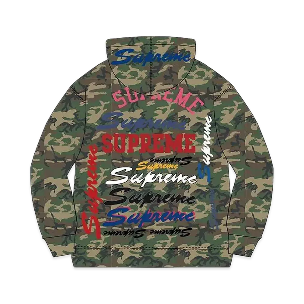 Supreme Multi Logo Hooded Sweatshirt "Camo"
