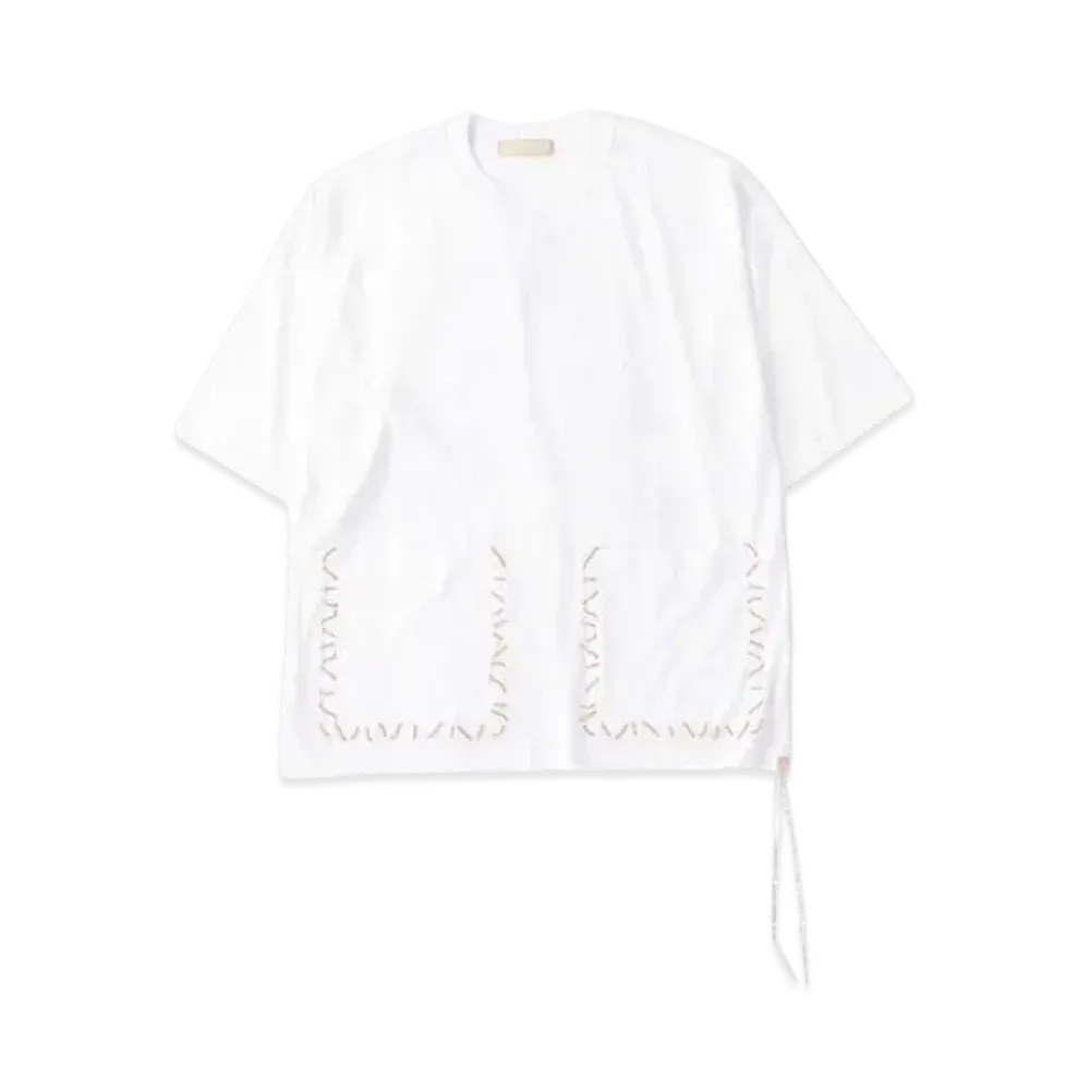 mastermind WORLD Boxy Hand Stitched Tee "White"