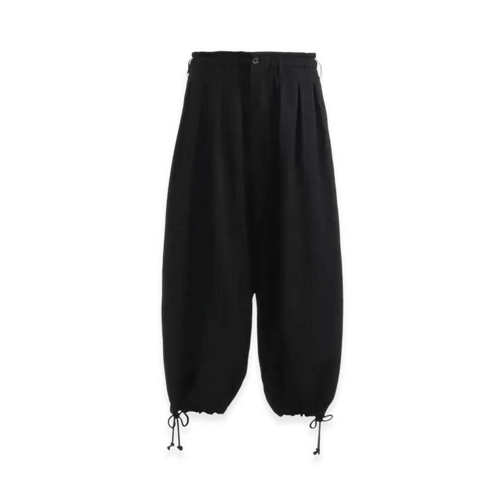 Ground Y Wool Gabardine Balloon Pants "Black"
