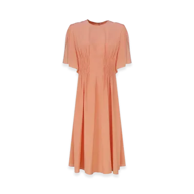 Chloe Women's Flared Dress With Cap Sleeves "Orange"