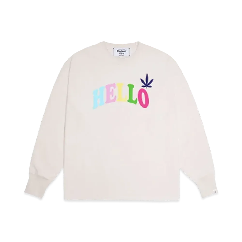 Perfect ribs Side Slit Long Sleeve T Shirts "Oatmeal"