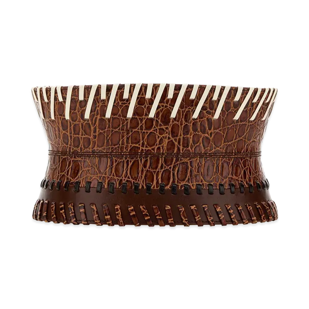 DRIES VAN NOTEN Women's Leather Belt "Brown"