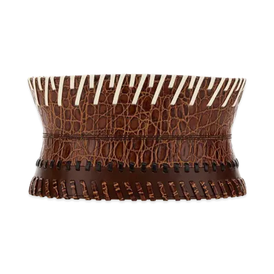 DRIES VAN NOTEN Women's Leather Belt "Brown"