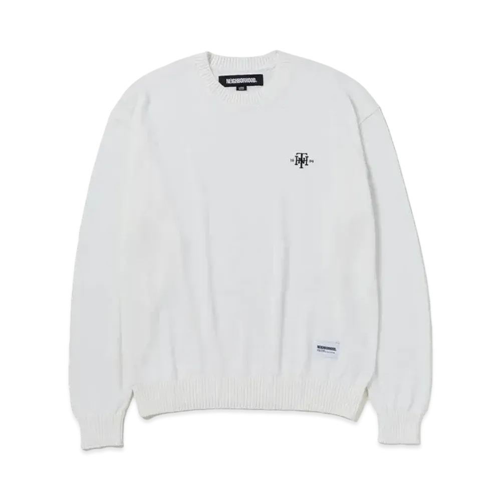 NEIGHBORHOOD Plain Crewneck Sweater "White"