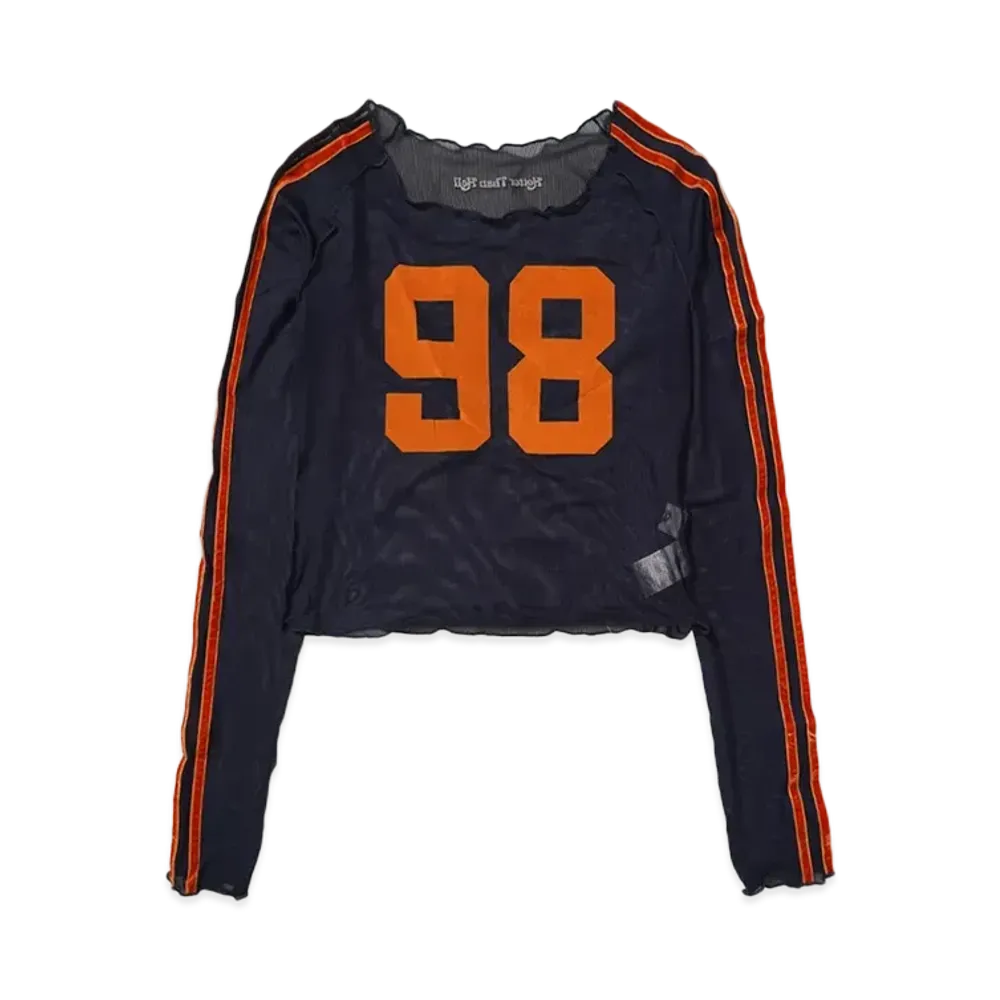 HTH Numbering long tee "NAVY"