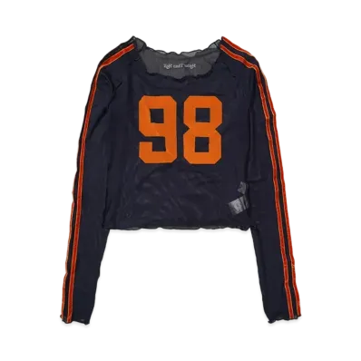 HTH Numbering long tee "NAVY"