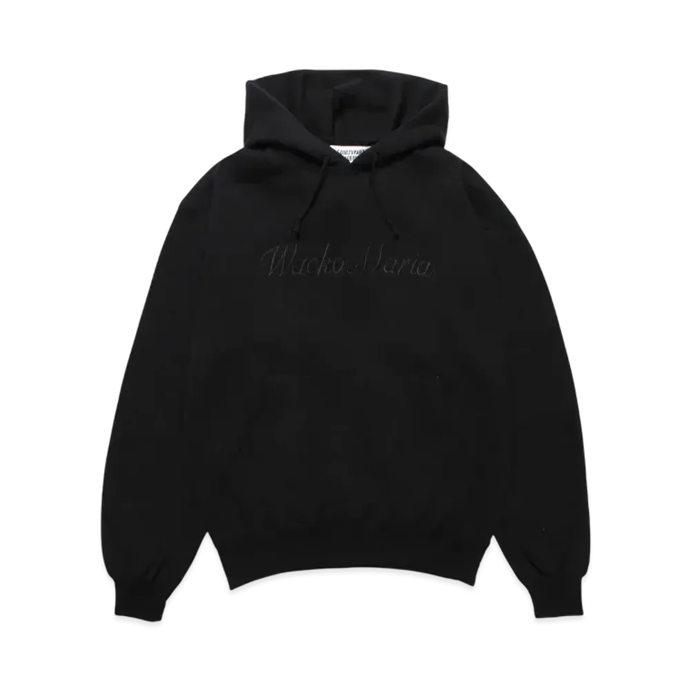 WACKO MARIA Middle Weight Pullover Hooded Sweat Shirt "Black"