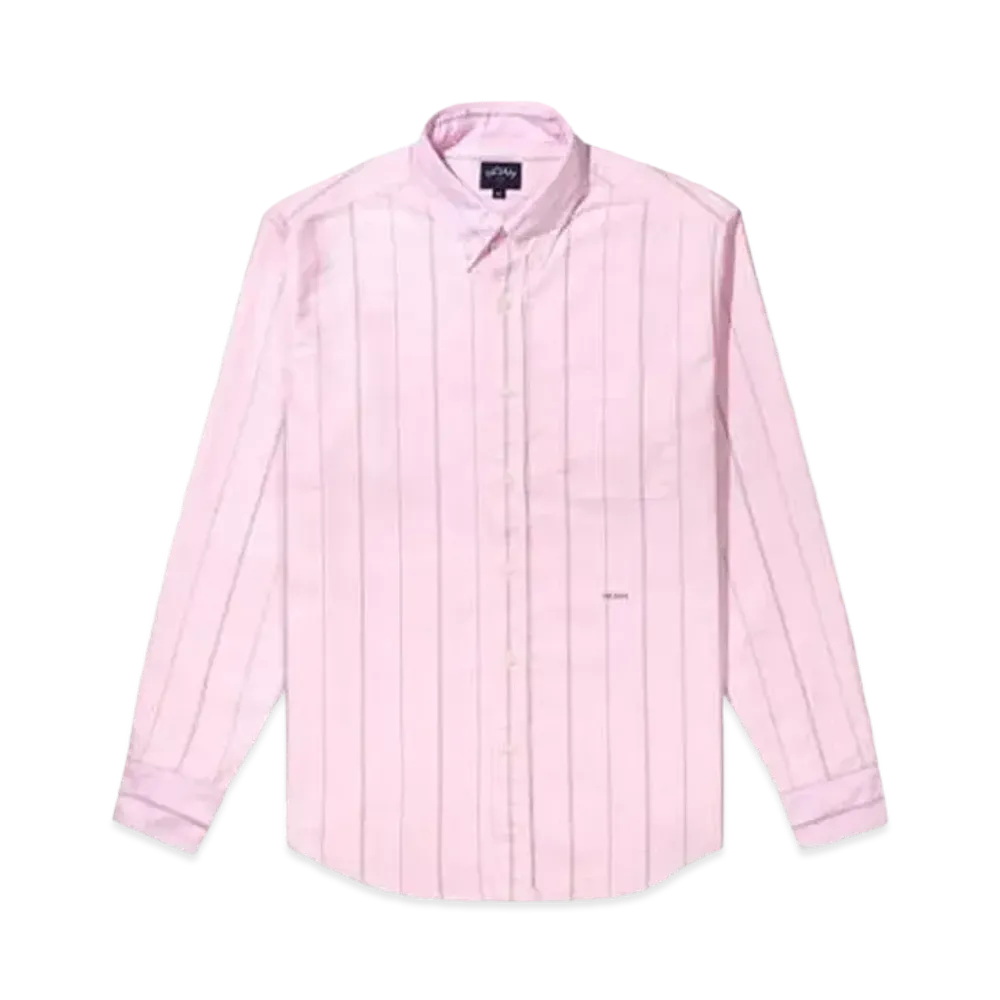 Noah Oxford Pinstripe Shirt "Pink"