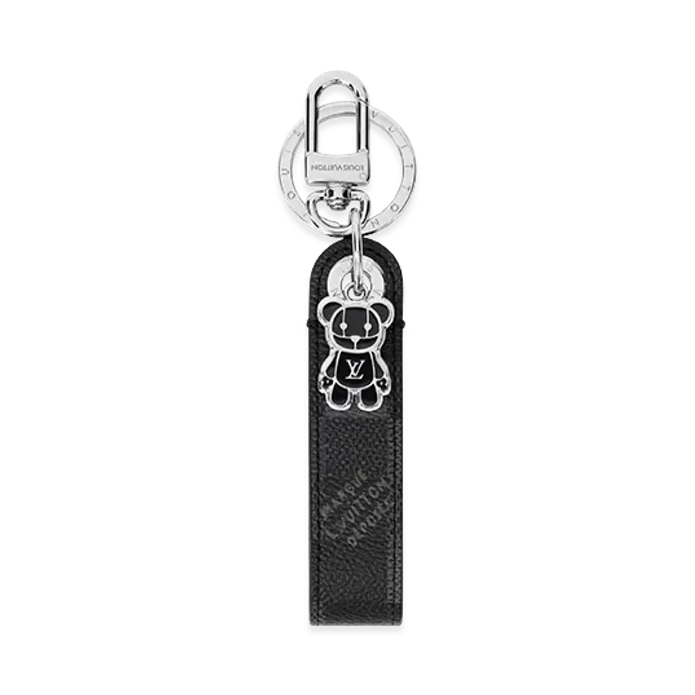 Louis Vuitton Key Holder & Bag Charm LV Louis Bear Dragonne "Noir"