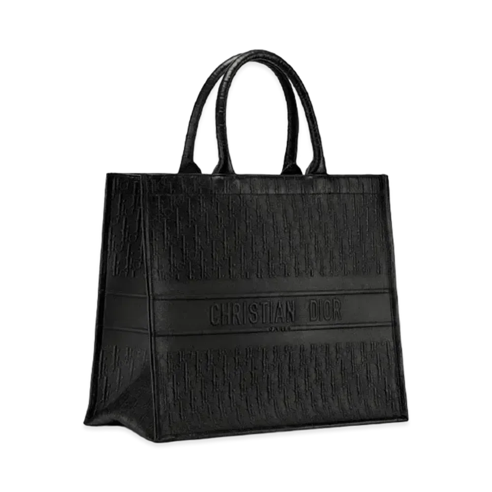 Dior Book Tote Bags Oblique Calfskin "Black"