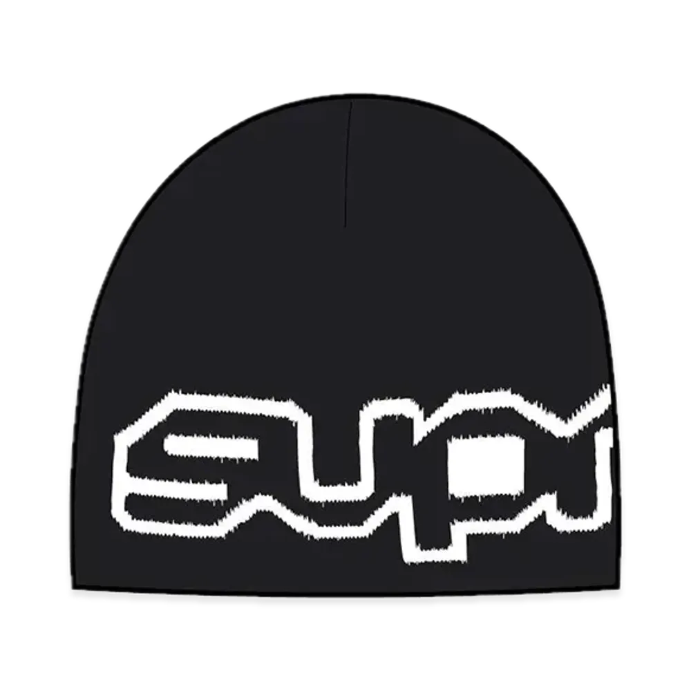 Supreme Wrap Logo Beanie "Black"