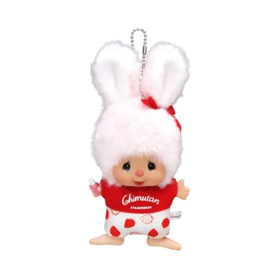Sekiguchi I Love Strawberries! Chimutan Flat Keychain SS Size