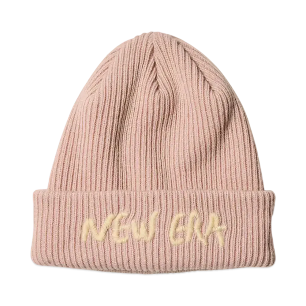 NEW ERA Basic Cuff Knit Handwritten Logo "Rusty Pink"