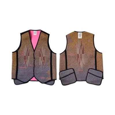 KAPITAL 3D Knit Hyper Chimayo Vest "Bronze"